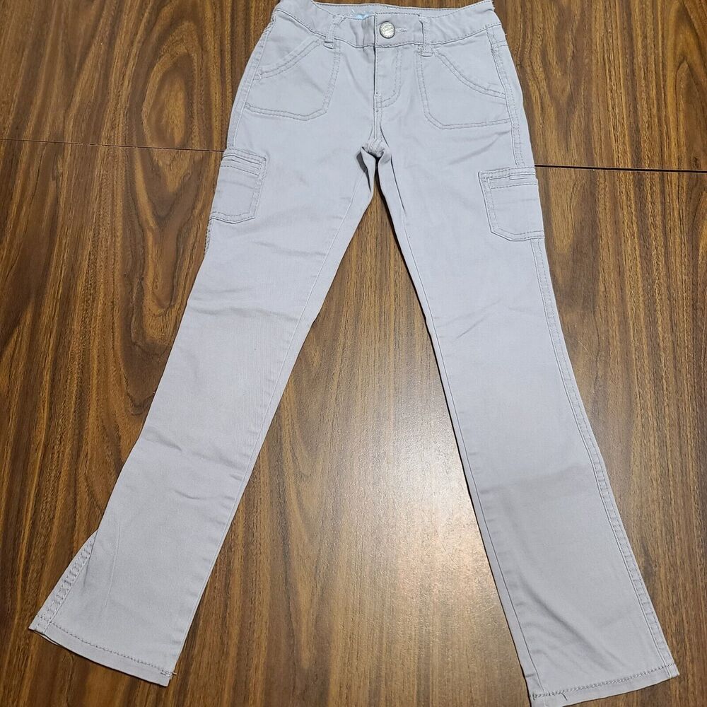 Justice Premium Girls Light Gray Jeans Pants Size 8S
